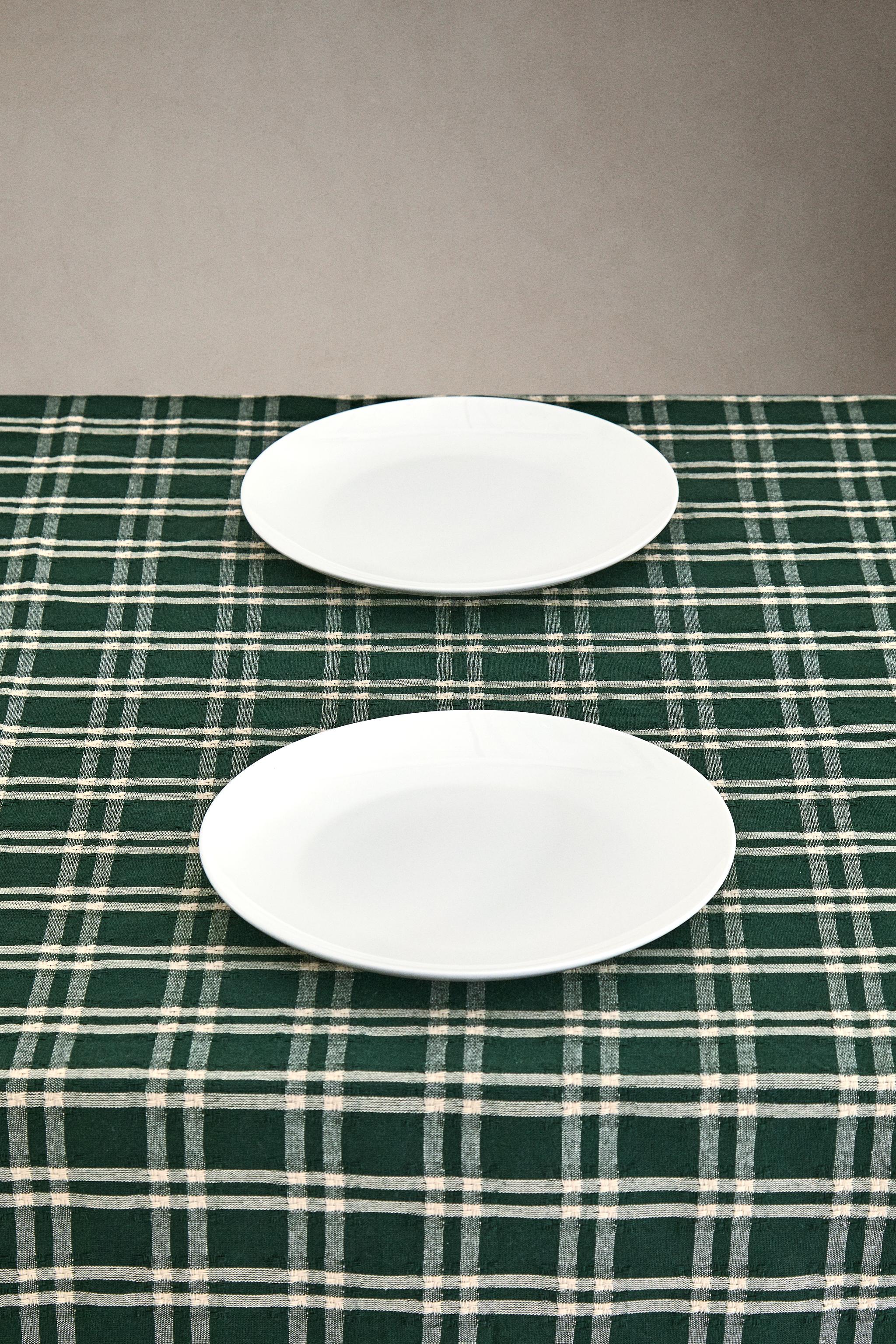 DYED COTTON CHRISTMAS TABLECLOTH